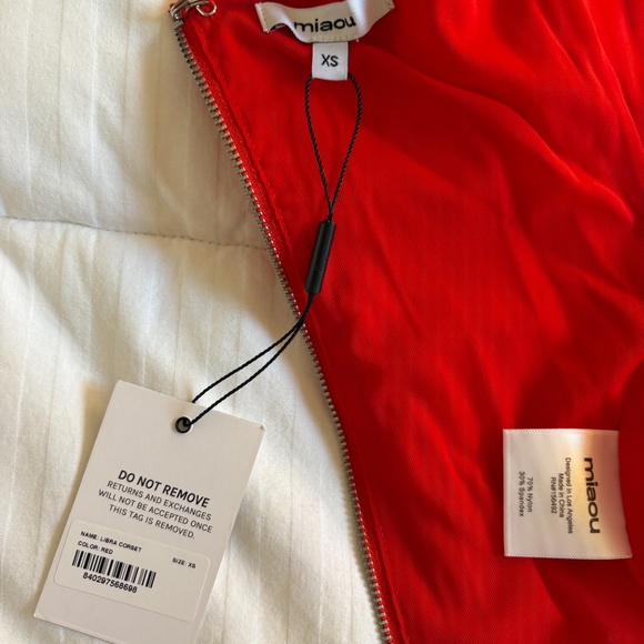 Miaou Libra Corset - Red - Picture 2 of 6